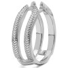 Engraved Cathedral Plain Metal Ring Guard Enhancer