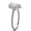 1 Ct. Pear Classic Halo Pave Engagement Ring