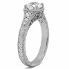 1 Carat Round Vintage Engagement Ring with Graduated Stones