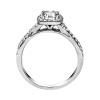 1 Carat Round Halo Twisted Shank Engagement Ring