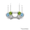 Genuine Birthstone Three Stone Ring Wrap Enhancer(0.51 Carat)