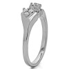 0.15 Ct. Black Six Stone Prong Set Cluster Ring Wrap Enhancer