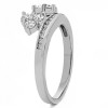 0.25 Ct. Round Cluster Contour Channel Set Anniversary Ring Wrap