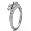 0.49 Ct. Shared Prong Contour Four Stone Anniversary Ring Wrap