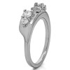 0.25 Ct. Graduated Four Stone Round Wedding Ring Wrap