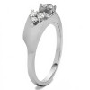 0.24 Ct. Cluster Prong Wedding ring wrap
