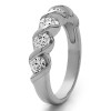 1 Carat Five Stone Swirl Set Wedding Band