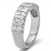 0.49 Carat Fourteen Stone Double Row Bar Set Anniversary Band