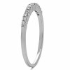 0.25 Carat Double Shared Prong Thin Wedding Band