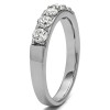 0.25 Carat Five Stone Pave Set Anniversary Band