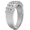 0.26 Carat Three Row Bar Set Wedding Ring