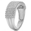 0.48 Carat Multi Row Common Prong Wedding Ring