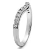 0.5 Ct. Fifteen Stone Delicate Curved Wedding Ring