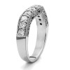 0.5 Ct. Vintage Filigree & Milgrained Curved Wedding Band