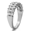 1 Carat Double Row Double Shared Prong Wedding Ring