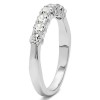 0.25 Carat Seven Stone Shared Prong Tapered Shank Wedding Ring