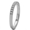 0.1 Carat Twenty Stone Domed French Cut Pave Set Wedding Ring