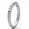 0.25 Ct. Ten Stone Curved Prong Set Wedding Ring