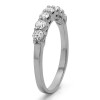 0.42 Carat 7 Stone Double Shared Prong Wedding Ring