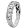 0.84 Carat Alternating Small and Large Round Wedding Ring