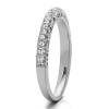 0.34 Carat Milgrained Pave Set Vintage Wedding Ring