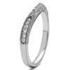 0.18 Ct. Knife Edged Vintage Filigree Curved Wedding Band