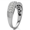 0.61 Carat Cross Over U Prong Set Wedding Ring