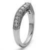 0.3 Ct. Vintage Millgrained and Filigree Contour Wedding Ring