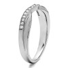 0.11 Ct. Metal Accented Curved Band