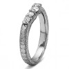0.33 Ct. Vintage Engraved Curved Ring