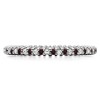 Ruby and Diamond Stackable 1.3mm Double Shared Prong Eternity Ring
