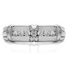 0.31 Ct. Seven Stone Channel Set Men's Wedding Ring with Raised Design