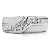 0.13 Ct. Twisted Channel Set Men's Wedding Band