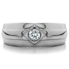 0.3 Ct. Burnished Solitaire Men's Wedding Band
