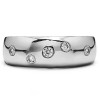 0.15 Ct. Scattered Stone Burnished Men's Wedding Ring
