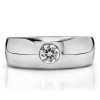 0.5 Ct. High Polish Solitaire Men's Ring With One Round Stone