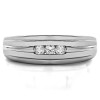 0.24 Ct. Three Stone Channel Set Men's Ring