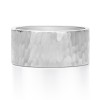 10 Millimeter Wide Hammered Finish Plain Men's Wedding Ring