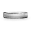 5 Millimeter Wide Brushed Plain Men's Wedding Ring With Millgraining