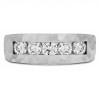 0.5 Ct. Five Stone Channel Set Men's Ring with Hammered Finish