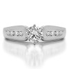 1 Carat Round Graduated Channel Engagement Ring