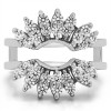 0.98 Ct. Double Row Halo Sunburst Ring Guard