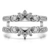 1.01 Ct. Half Halo Prong and Channel Set Ring Guard
