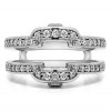 .50 Ct. Square Halo Peek-a-Boo Wedding Ring Guard