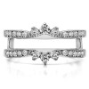 0.56 Ct. Crown Inspired Half Halo Ring Guard