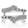 0.38 Ct. Double Row Bypass Infinity ring guard