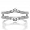 0.2 Ct. Three Stone Chevron Style Ring Guard Enhancer
