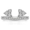 0.25 Ct. Round Cluster Contour Channel Set Anniversary Ring Wrap