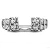 0.25 Ct. Three Row Bar Set Ring Wrap
