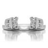 0.32 Ct. Double Row Channel and Prong Set Ring Wrap Enhancer